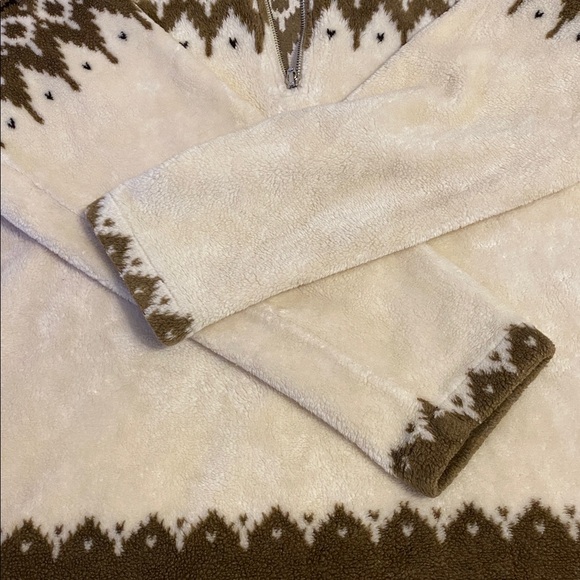 Barrage Canadian Zip-Up Sweater in Cream and Brown, nice condition - Picture 7 of 7